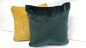 Preview: Dekokissen Chenille grün und gelb