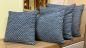 Preview: Dekokissen Parker blau auf Bank
