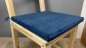 Preview: Stuhlauflage Dexi blau auf Stuhl