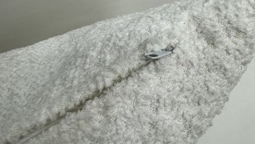 Dekokissen Kama weiß Reißverschluss