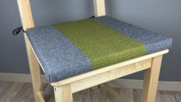 Stuhlauflage Mins (konisch) grün/dunkelgrau