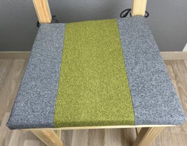 Preview: Stuhlauflage Mins (konisch) grün/dunkelgrau