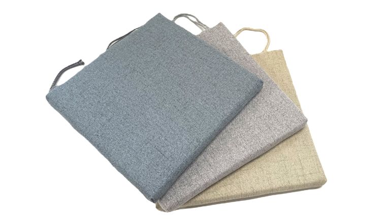 Stuhlauflage Sia hellblau, hellgrau und beige