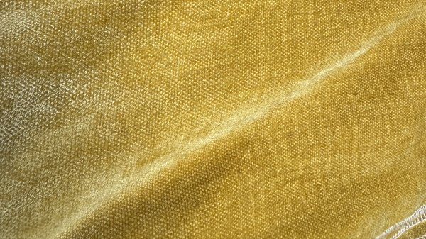 Dekokissen Chenille gelb Stoff