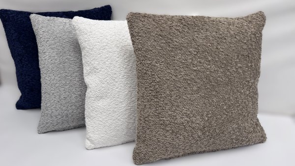 Dekokissen Kama blau hellgrau weiß und hellbraun